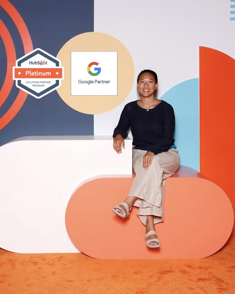 Alyssa Yap with HubSpot Platinum and Google Partner badges