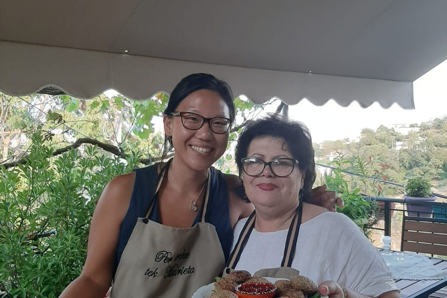 Alyssa at a Croatian cooking class